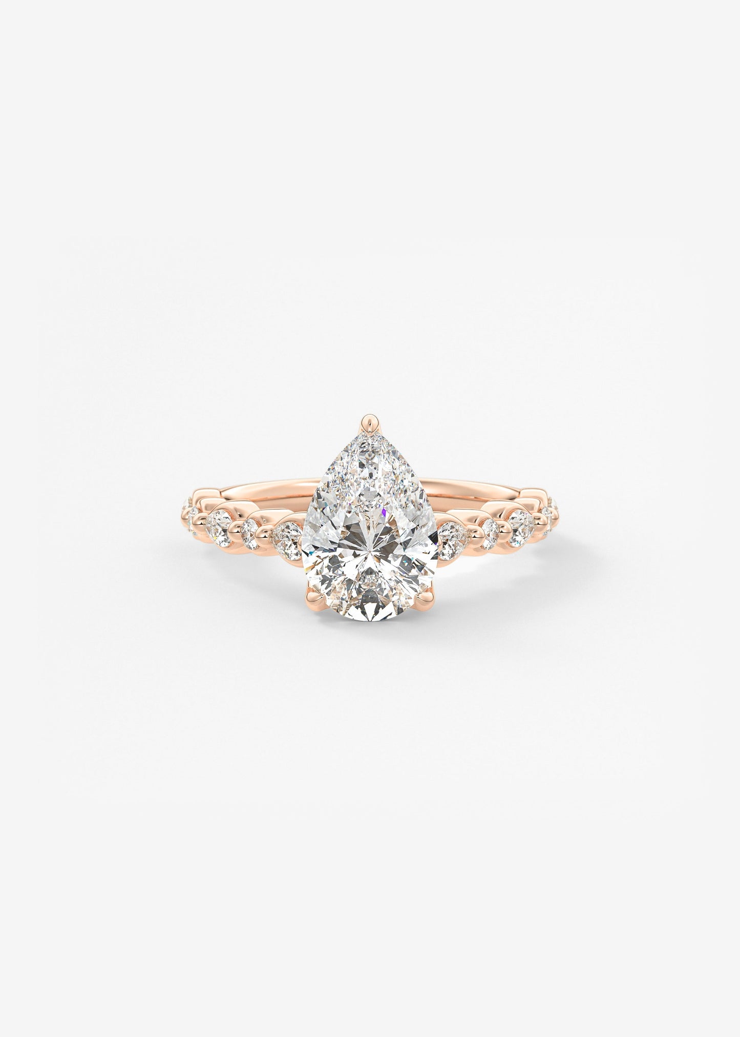 Oval Solitaire With Raised Basket Gallery Lab Grown Diamond Engagement Ring