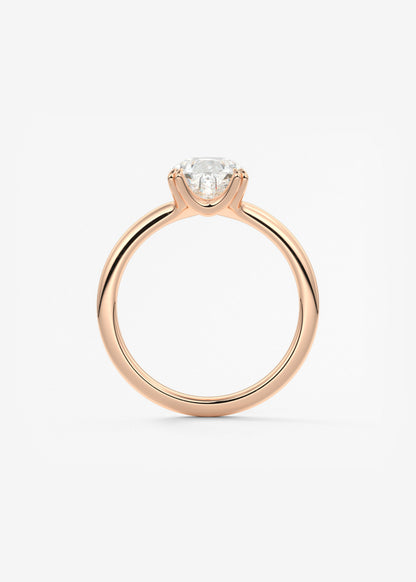 Oval Solitaire With Raised Basket Gallery Lab Grown Diamond Engagement Ring