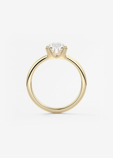 Oval Solitaire With Raised Basket Gallery Lab Grown Diamond Engagement Ring