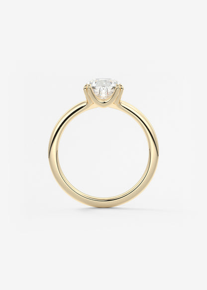 Oval Solitaire With Raised Basket Gallery Lab Grown Diamond Engagement Ring