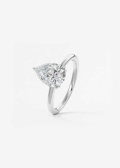 Oval Solitaire With Raised Basket Gallery Lab Grown Diamond Engagement Ring