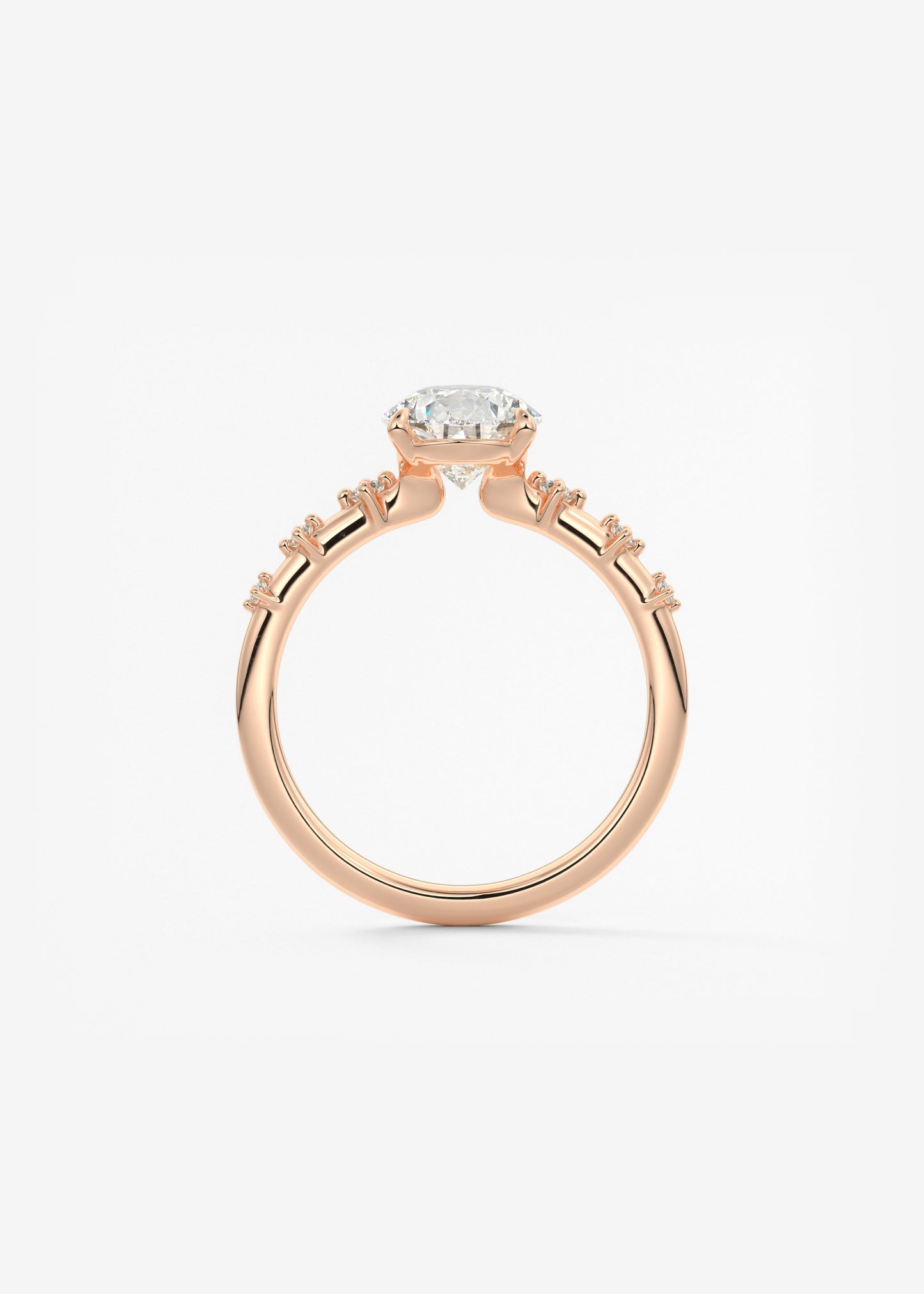 Oval Solitaire With Raised Basket Gallery Lab Grown Diamond Engagement Ring