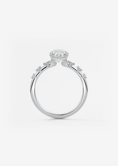 Oval Solitaire With Raised Basket Gallery Lab Grown Diamond Engagement Ring