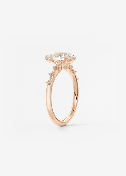 Oval Solitaire With Raised Basket Gallery Lab Grown Diamond Engagement Ring