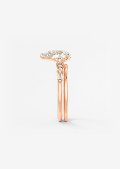 Oval Solitaire With Raised Basket Gallery Lab Grown Diamond Engagement Ring