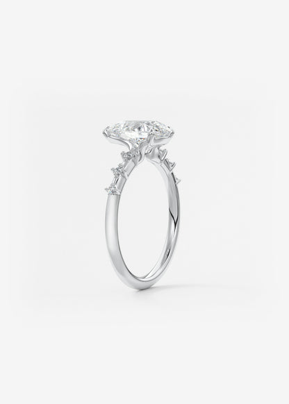 Oval Solitaire With Raised Basket Gallery Lab Grown Diamond Engagement Ring