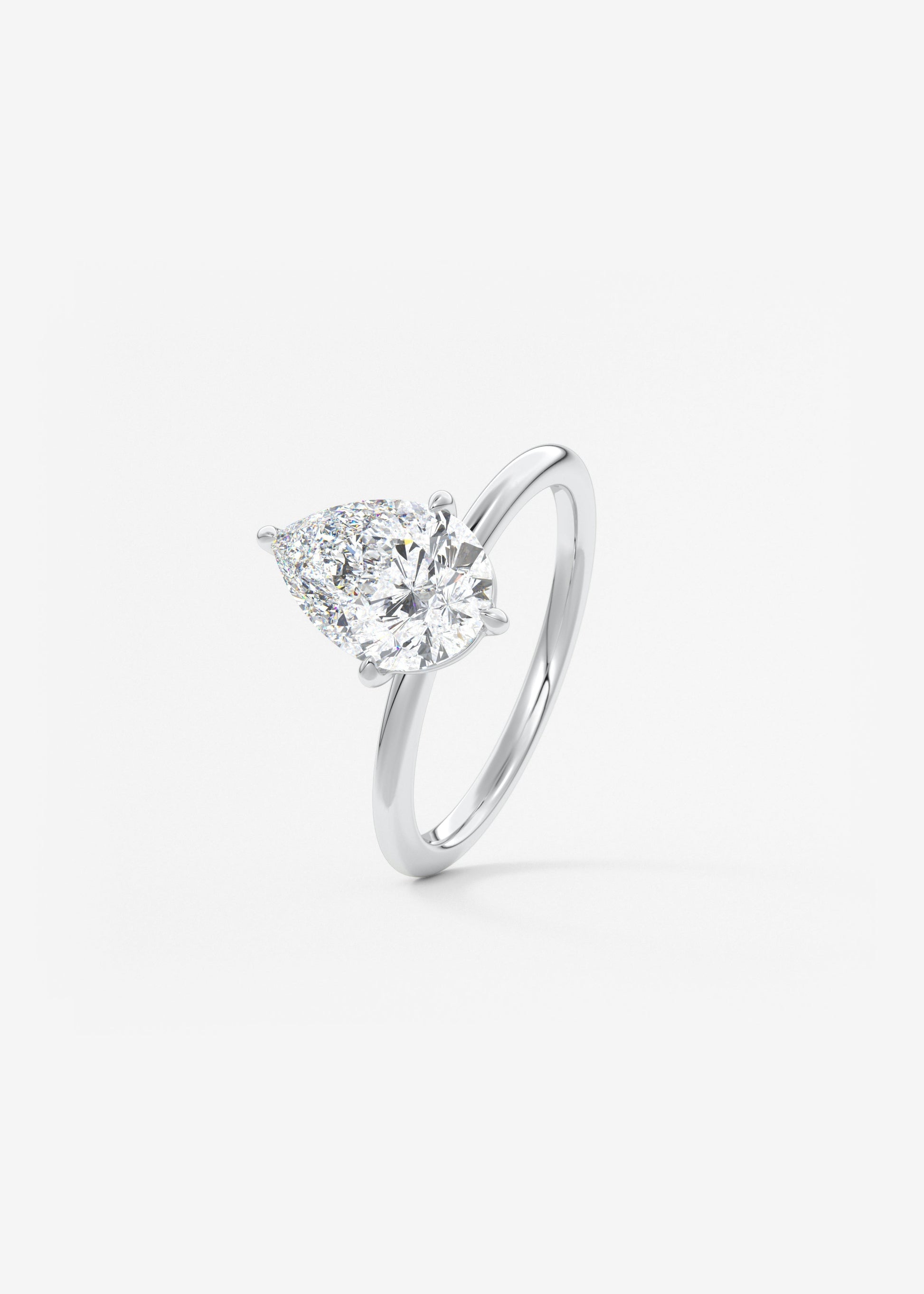 Oval Solitaire With Raised Basket Gallery Lab Grown Diamond Engagement Ring