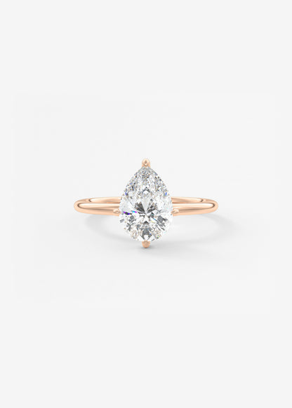 Oval Solitaire With Raised Basket Gallery Lab Grown Diamond Engagement Ring