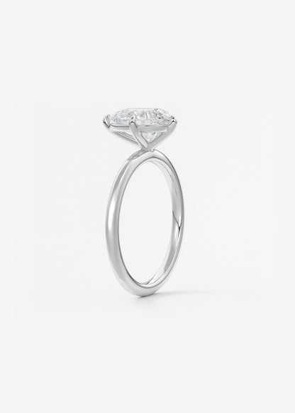 Oval Solitaire With Raised Basket Gallery Lab Grown Diamond Engagement Ring