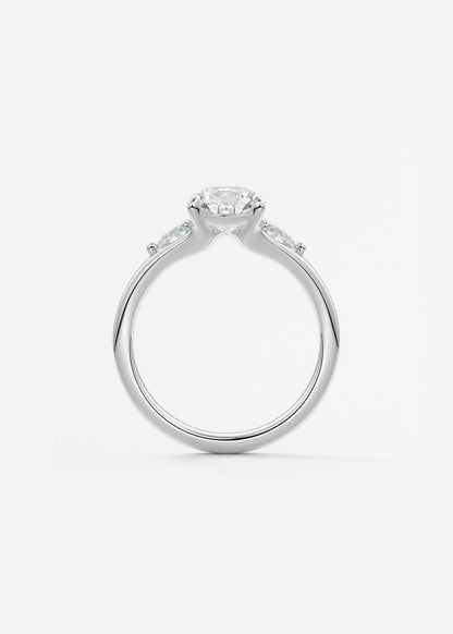 Oval Solitaire With Raised Basket Gallery Lab Grown Diamond Engagement Ring