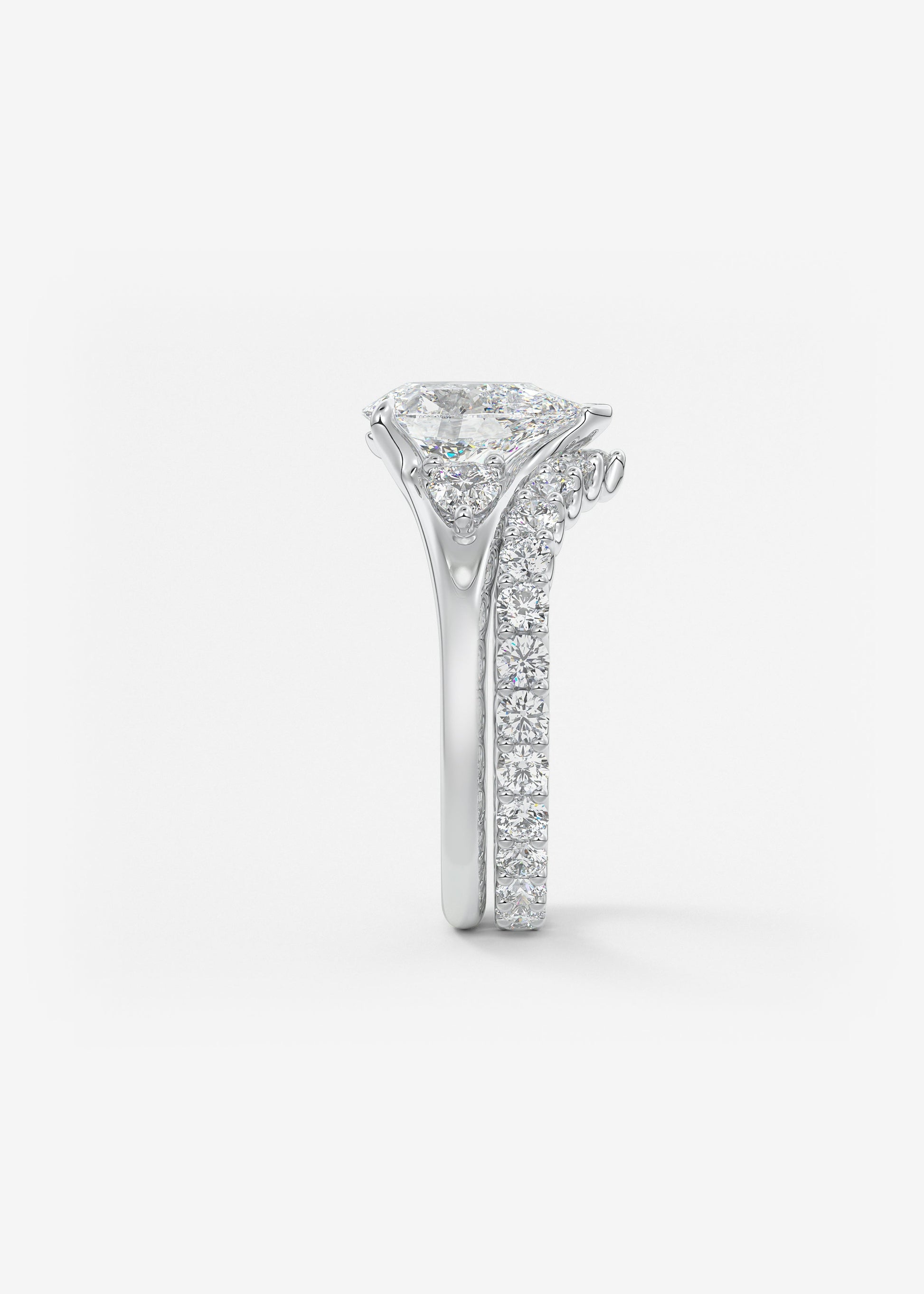 Oval Solitaire With Raised Basket Gallery Lab Grown Diamond Engagement Ring