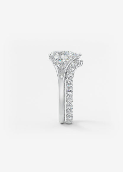Oval Solitaire With Raised Basket Gallery Lab Grown Diamond Engagement Ring
