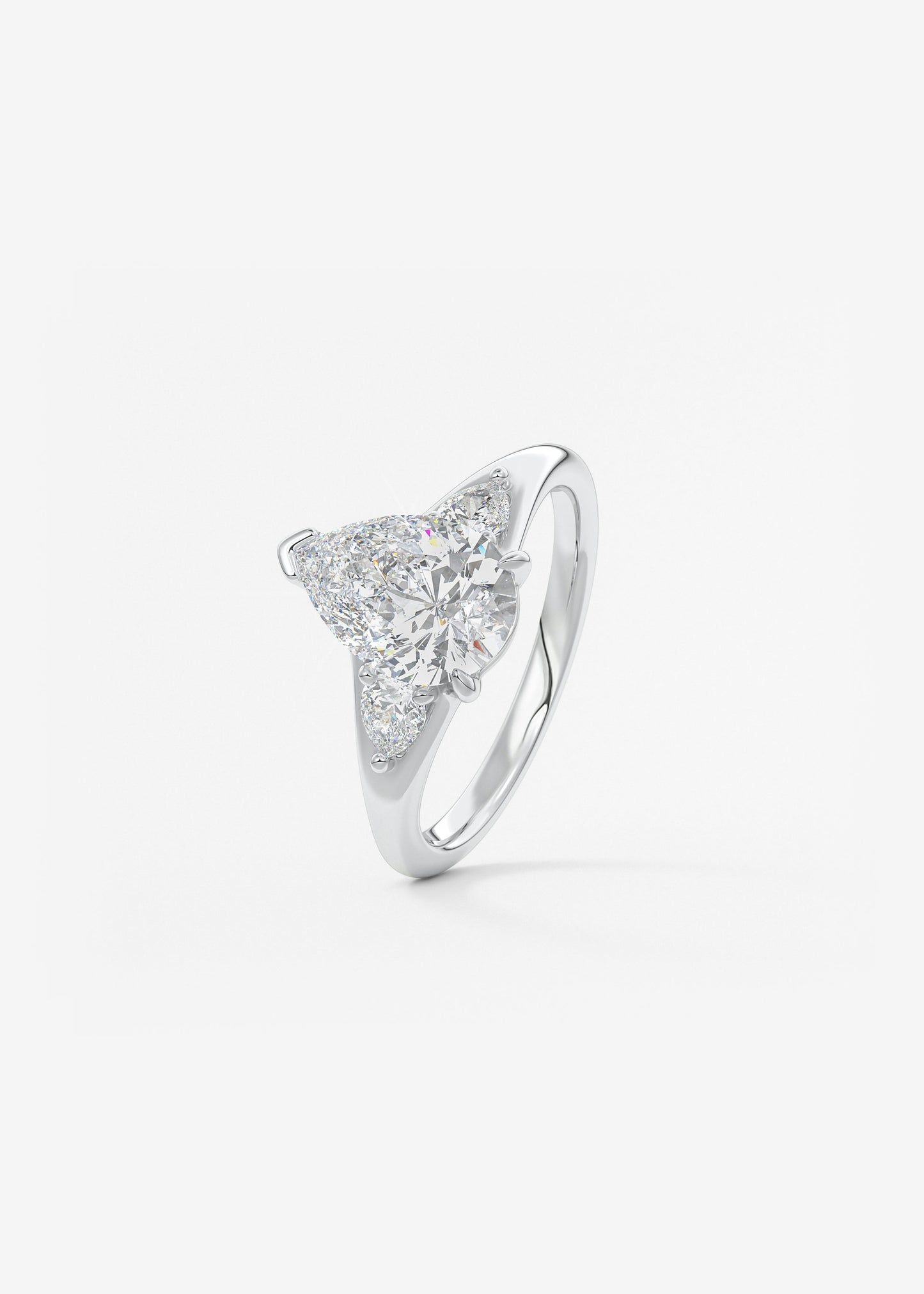 Oval Solitaire With Raised Basket Gallery Lab Grown Diamond Engagement Ring