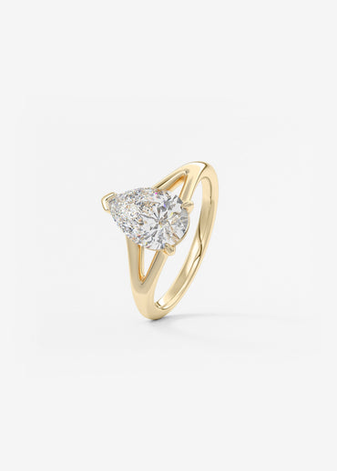 Oval Solitaire With Raised Basket Gallery Lab Grown Diamond Engagement Ring