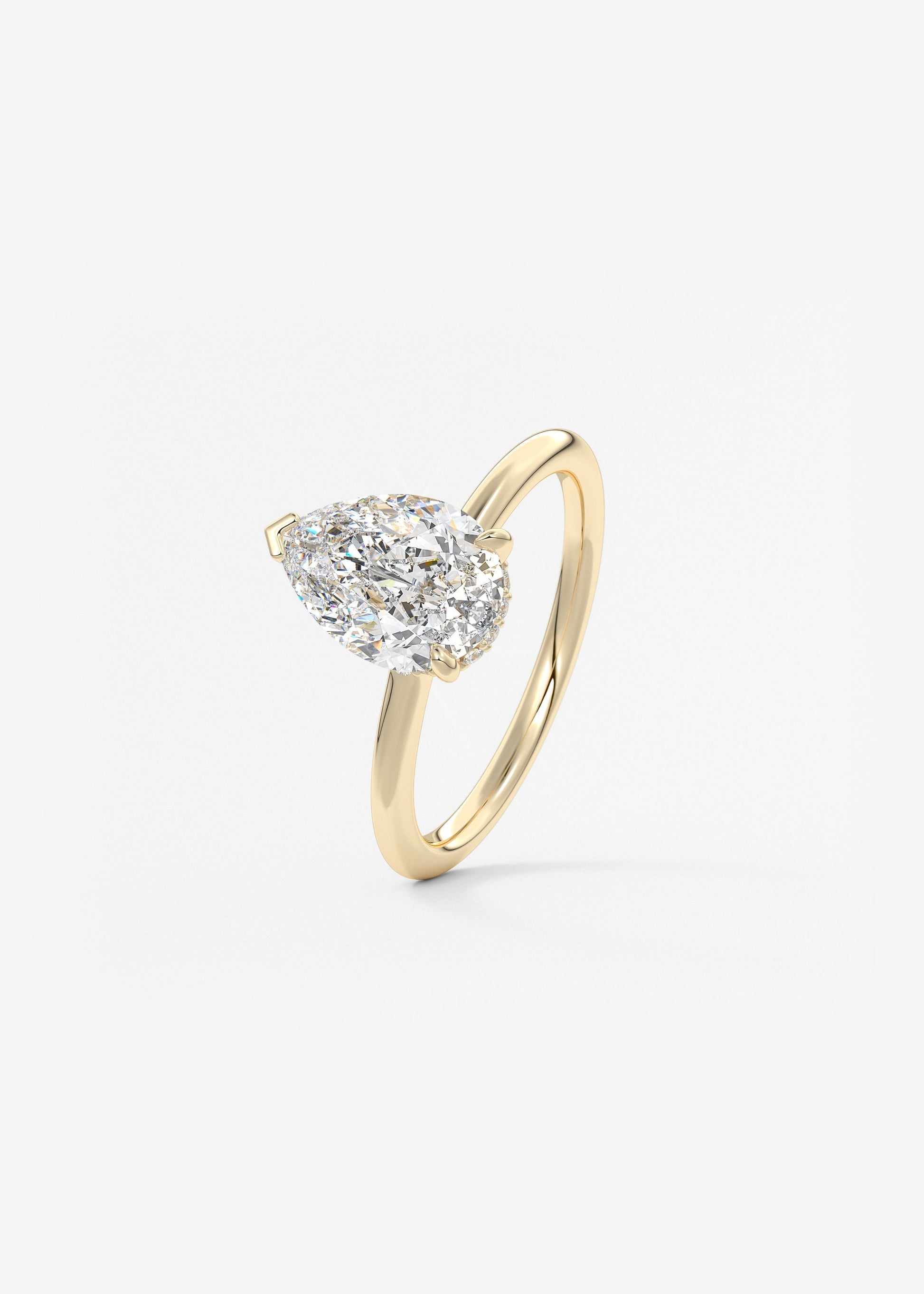 Oval Solitaire With Raised Basket Gallery Lab Grown Diamond Engagement Ring