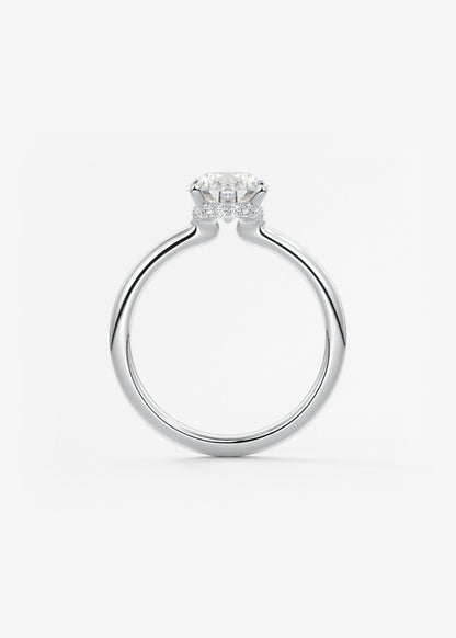 Oval Solitaire With Raised Basket Gallery Lab Grown Diamond Engagement Ring