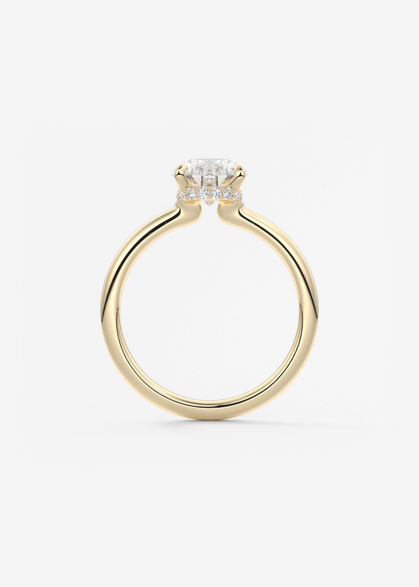 Oval Solitaire With Raised Basket Gallery Lab Grown Diamond Engagement Ring