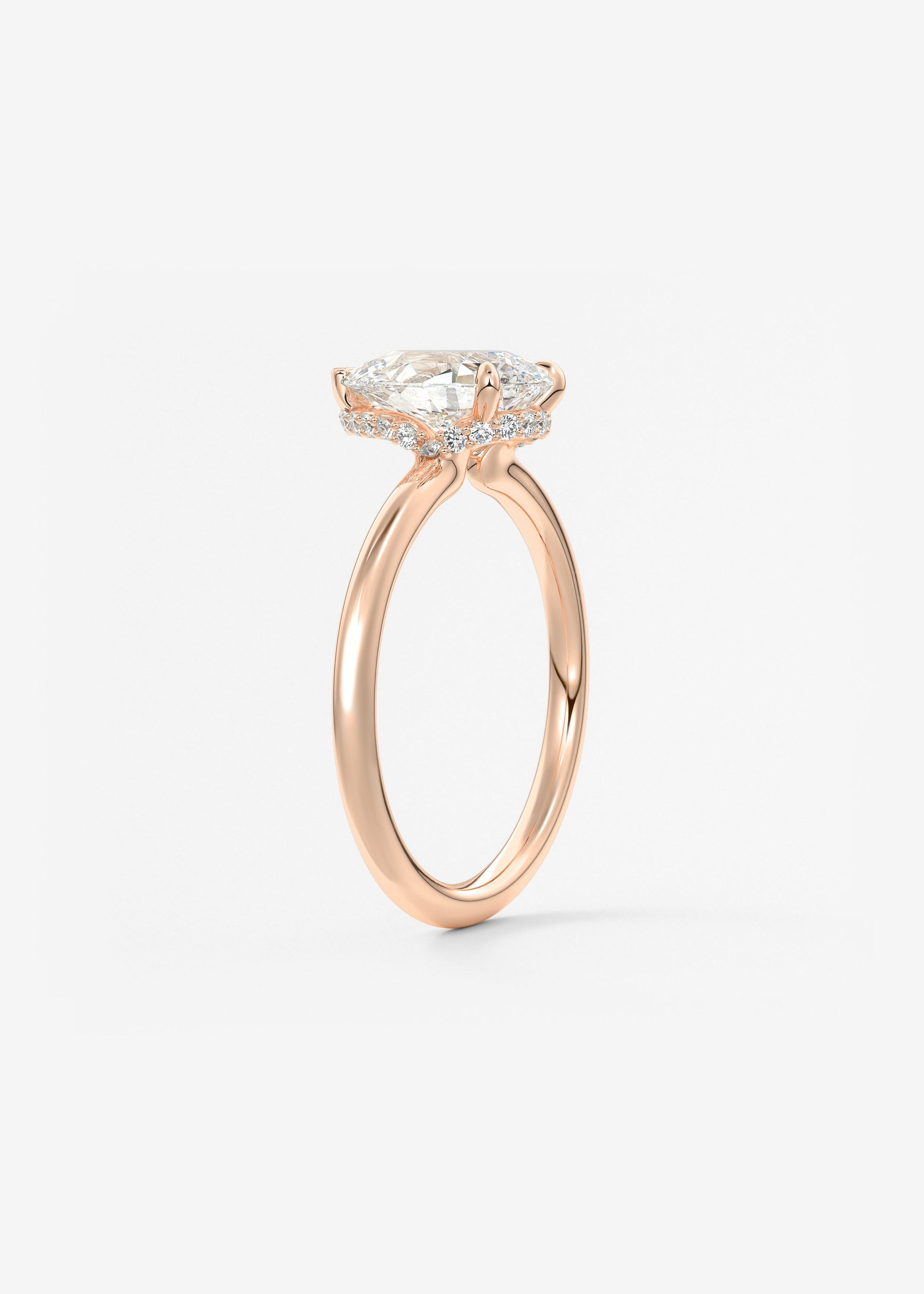 Oval Solitaire With Raised Basket Gallery Lab Grown Diamond Engagement Ring
