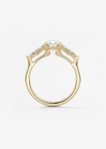 Oval Solitaire With Raised Basket Gallery Lab Grown Diamond Engagement Ring
