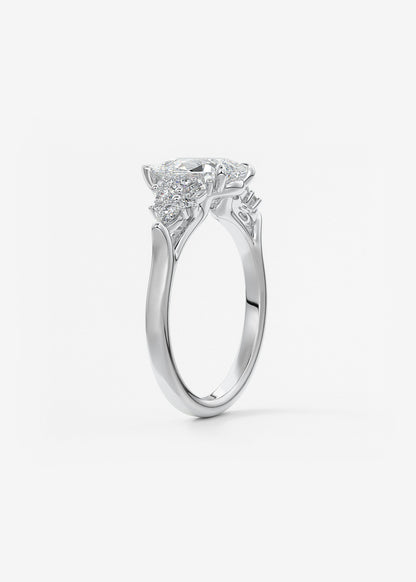 Oval Solitaire With Raised Basket Gallery Lab Grown Diamond Engagement Ring