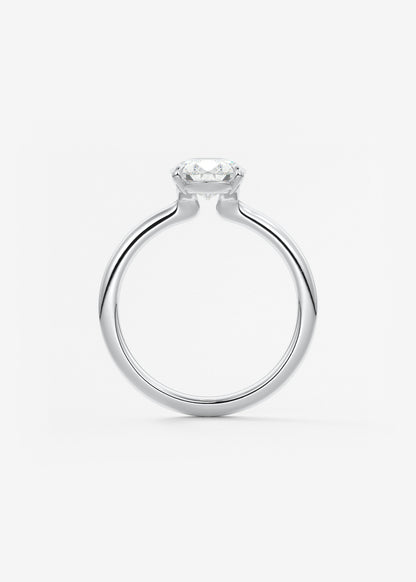 Oval Solitaire With Raised Basket Gallery Lab Grown Diamond Engagement Ring