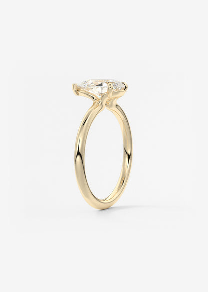 Oval Solitaire With Raised Basket Gallery Lab Grown Diamond Engagement Ring