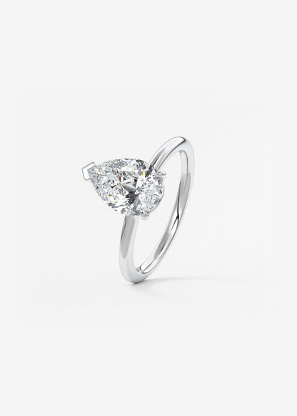 Oval Solitaire With Raised Basket Gallery Lab Grown Diamond Engagement Ring