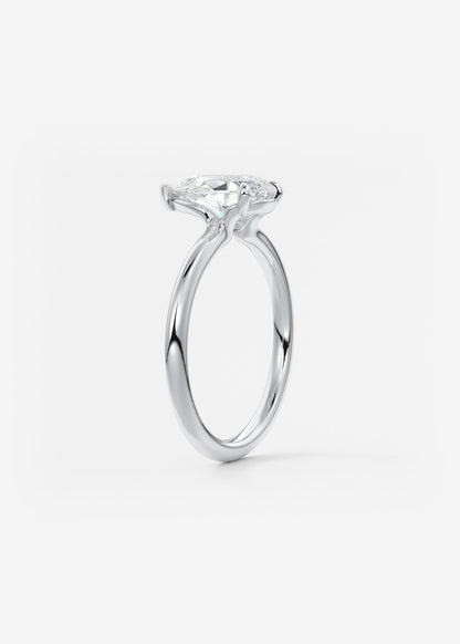 Oval Solitaire With Raised Basket Gallery Lab Grown Diamond Engagement Ring