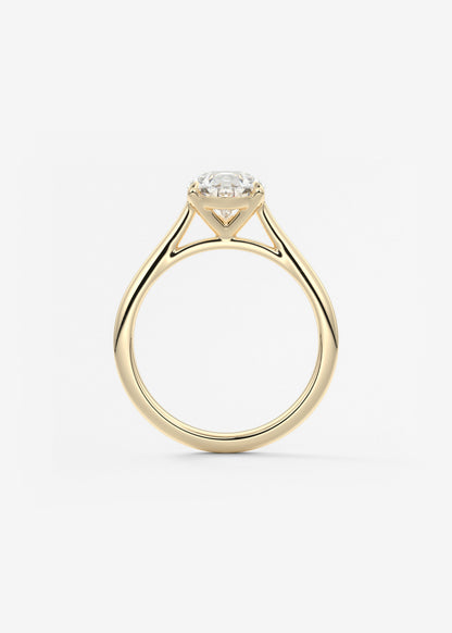 Oval Solitaire With Raised Basket Gallery Lab Grown Diamond Engagement Ring