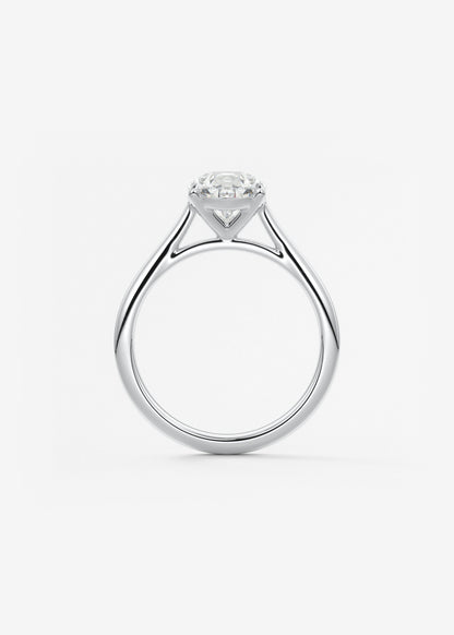 Oval Solitaire With Raised Basket Gallery Lab Grown Diamond Engagement Ring