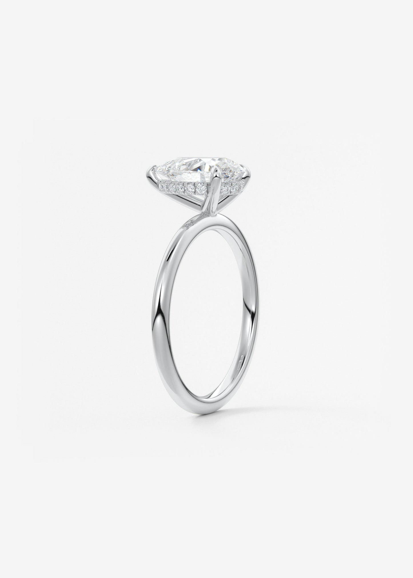 Oval Solitaire With Raised Basket Gallery Lab Grown Diamond Engagement Ring