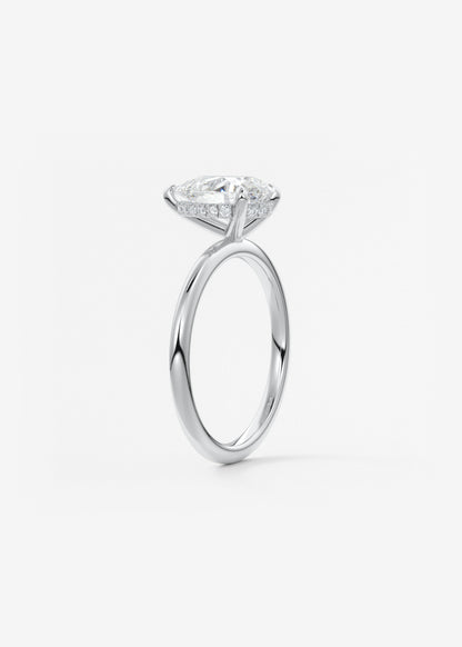 Oval Solitaire With Raised Basket Gallery Lab Grown Diamond Engagement Ring