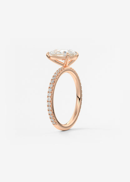 Oval Solitaire With Raised Basket Gallery Lab Grown Diamond Engagement Ring