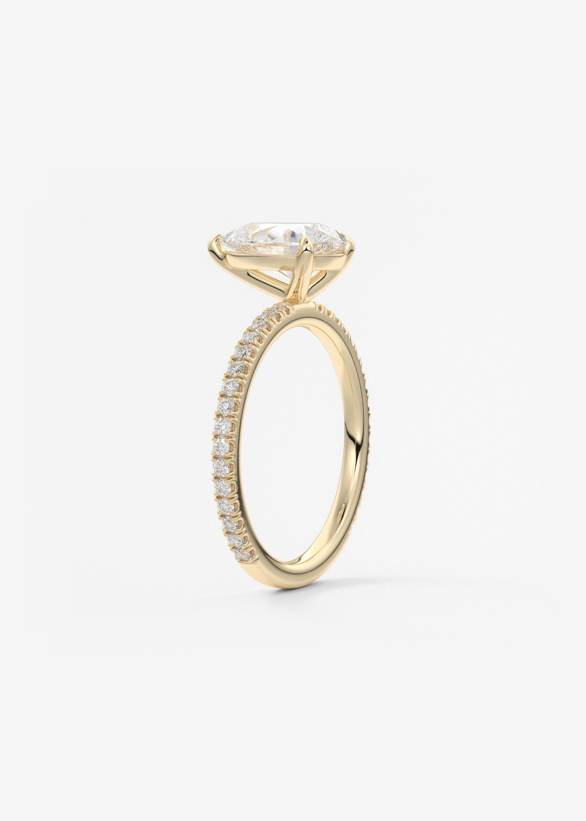 Oval Solitaire With Raised Basket Gallery Lab Grown Diamond Engagement Ring