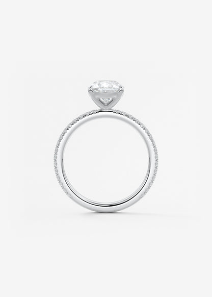 Oval Solitaire With Raised Basket Gallery Lab Grown Diamond Engagement Ring