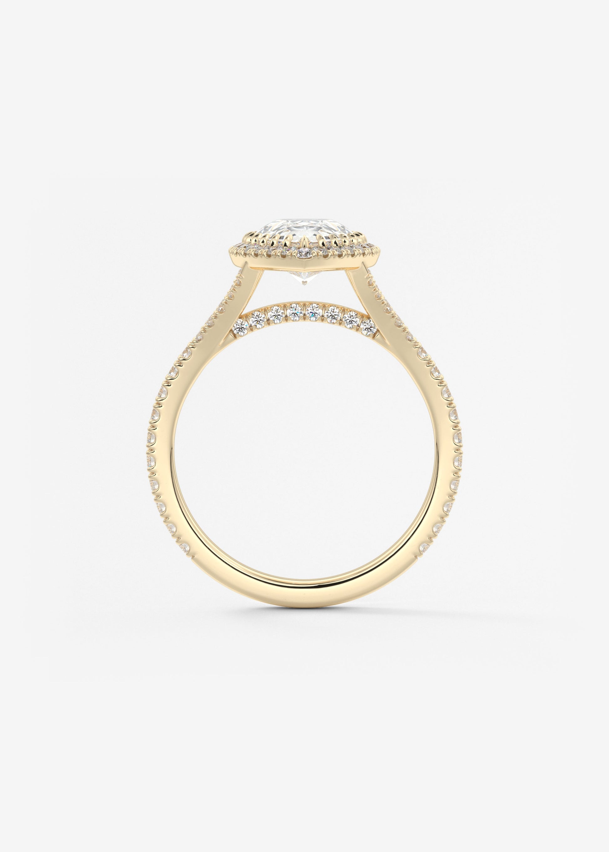 Oval Solitaire With Raised Basket Gallery Lab Grown Diamond Engagement Ring