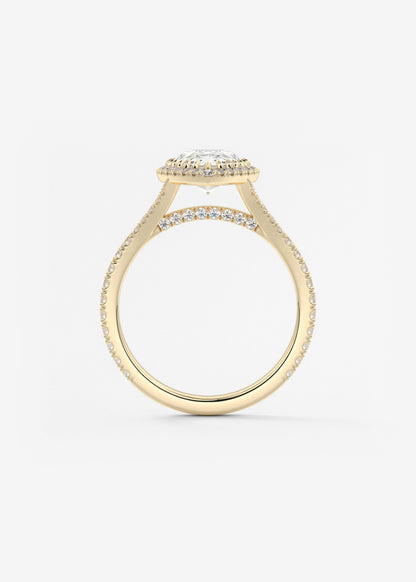 Oval Solitaire With Raised Basket Gallery Lab Grown Diamond Engagement Ring