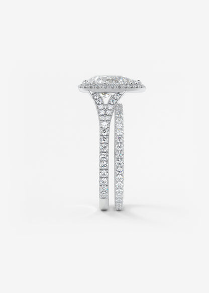 Oval Solitaire With Raised Basket Gallery Lab Grown Diamond Engagement Ring