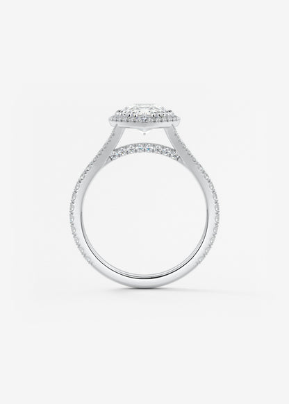 Oval Solitaire With Raised Basket Gallery Lab Grown Diamond Engagement Ring