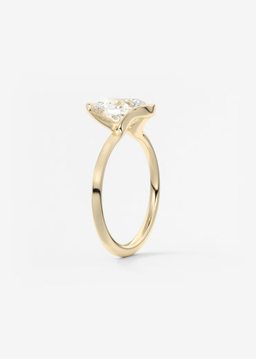 Oval Solitaire With Raised Basket Gallery Lab Grown Diamond Engagement Ring