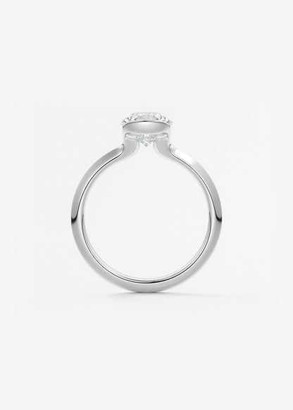 Oval Solitaire With Raised Basket Gallery Lab Grown Diamond Engagement Ring