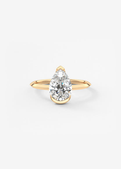 Oval Solitaire With Raised Basket Gallery Lab Grown Diamond Engagement Ring