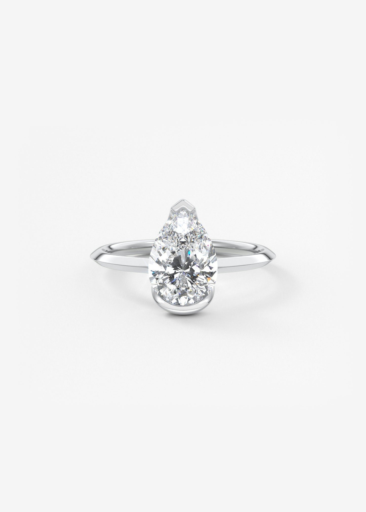 Oval Solitaire With Raised Basket Gallery Lab Grown Diamond Engagement Ring
