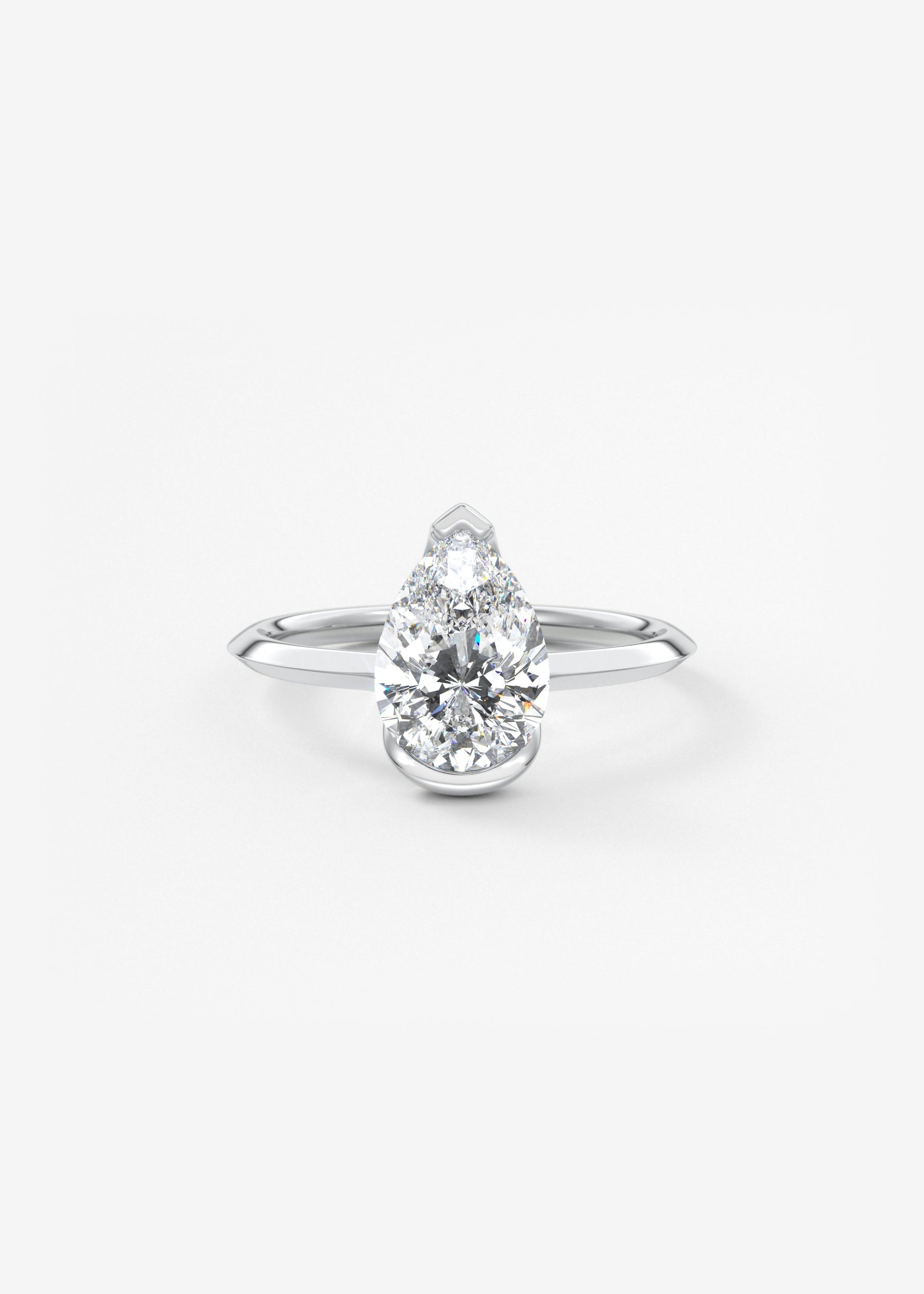 Oval Solitaire With Raised Basket Gallery Lab Grown Diamond Engagement Ring