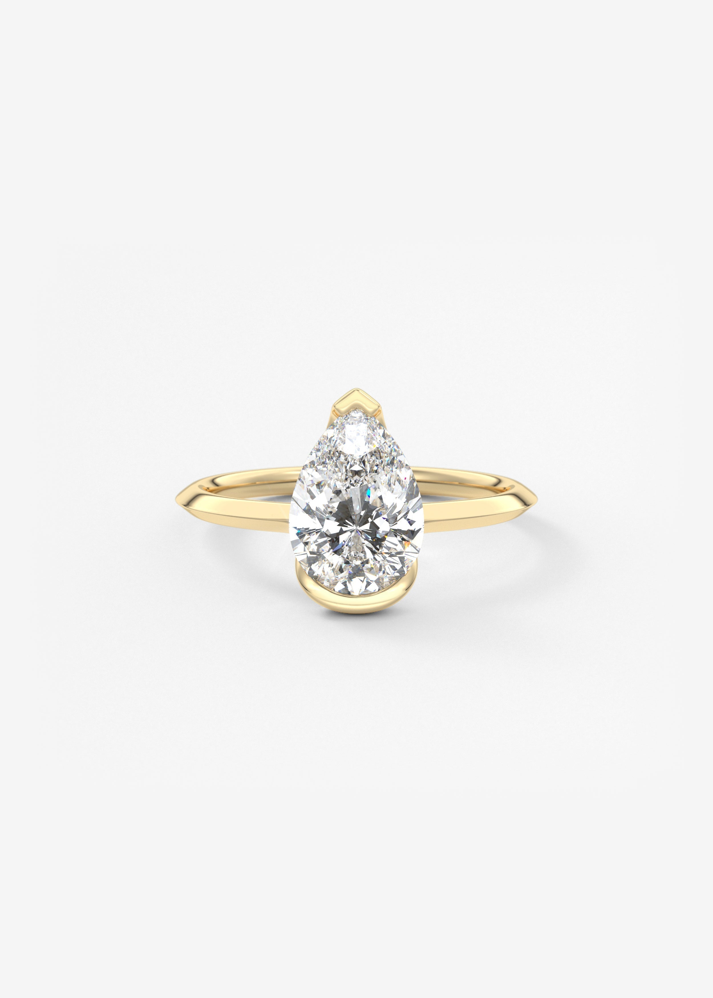 Oval Solitaire With Raised Basket Gallery Lab Grown Diamond Engagement Ring