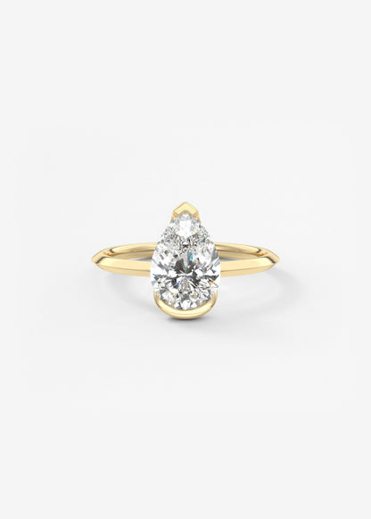 Oval Solitaire With Raised Basket Gallery Lab Grown Diamond Engagement Ring