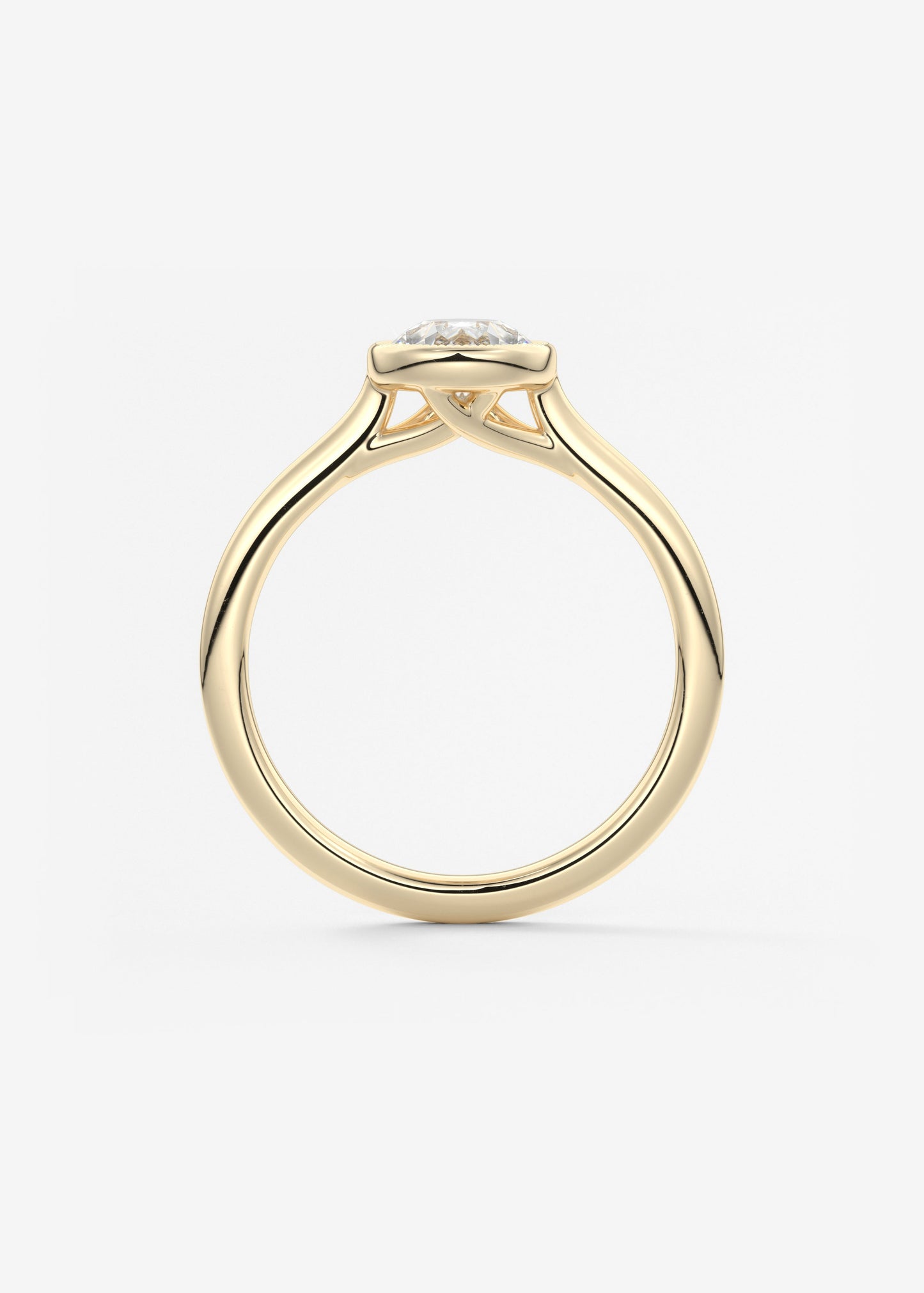 Oval Solitaire With Raised Basket Gallery Lab Grown Diamond Engagement Ring