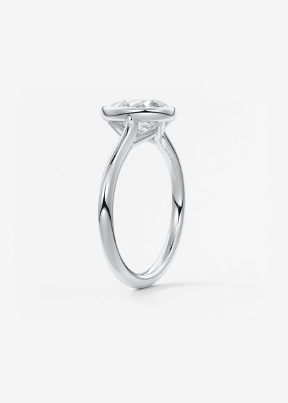 Oval Solitaire With Raised Basket Gallery Lab Grown Diamond Engagement Ring