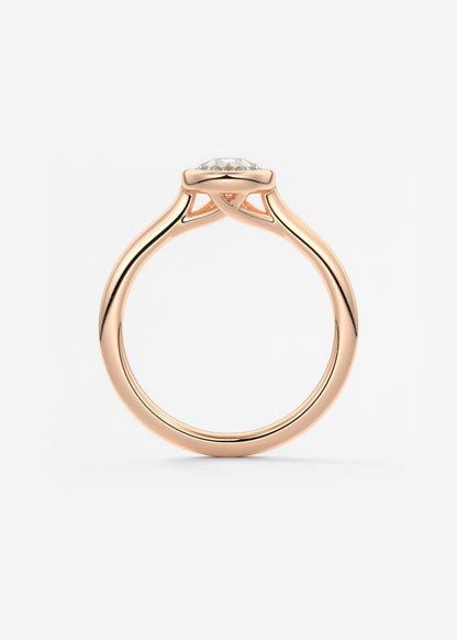 Oval Solitaire With Raised Basket Gallery Lab Grown Diamond Engagement Ring