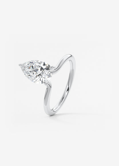 Oval Solitaire With Raised Basket Gallery Lab Grown Diamond Engagement Ring